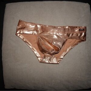 Metallic Bronze Briefs. Size Medium. Andrew Christian